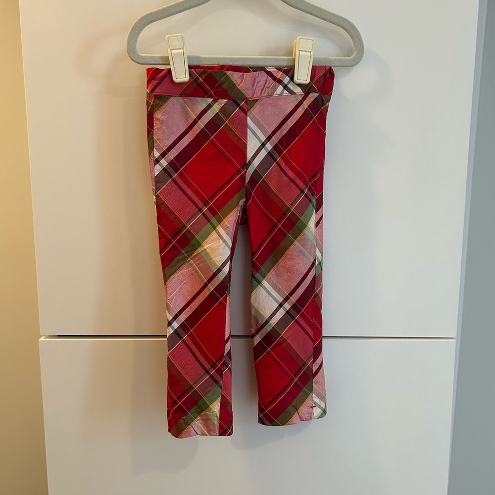 Janie and Jack Red Plaid Pants 2T